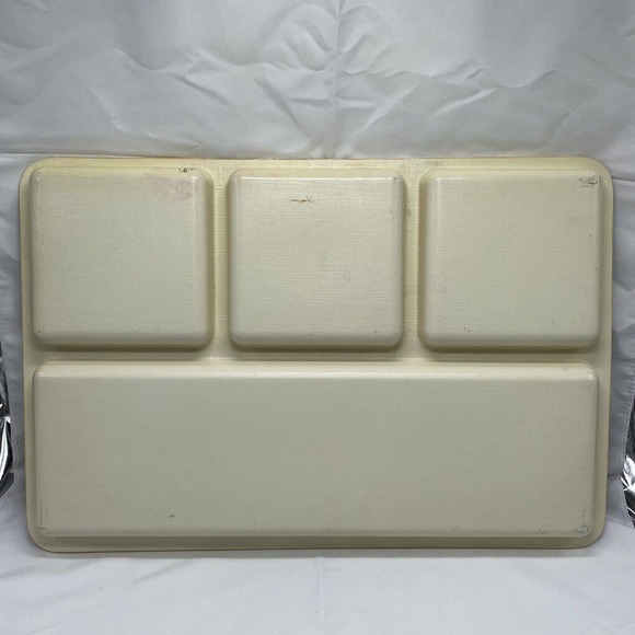 Vtg MCM Christmas Santa Divided Serving Snack Tray Platter Kitschy 20x13.5 - Picture 2 of 10